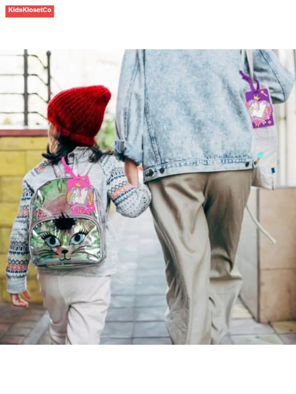 2 Pack Silicone Kids Luggage Tags for Backpack Suitcases Travel Essentials Name